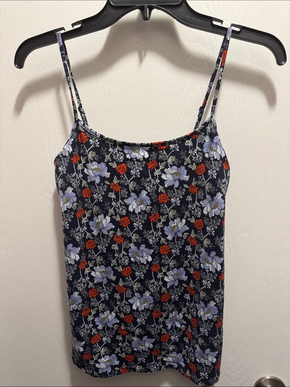 LOFT Women's Floral Cami Top - Navy with Flowers